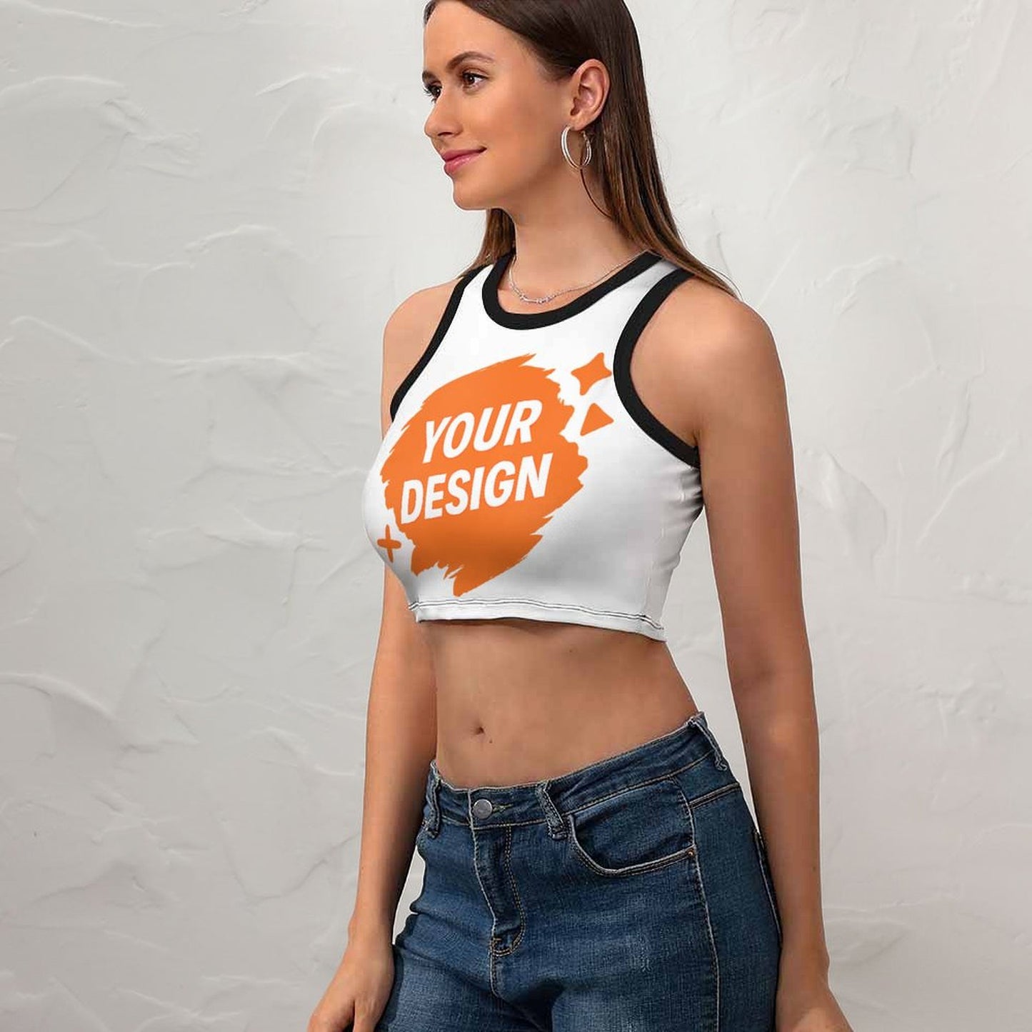 Personalized Racerback Crop Top - Comfortable & Trendy