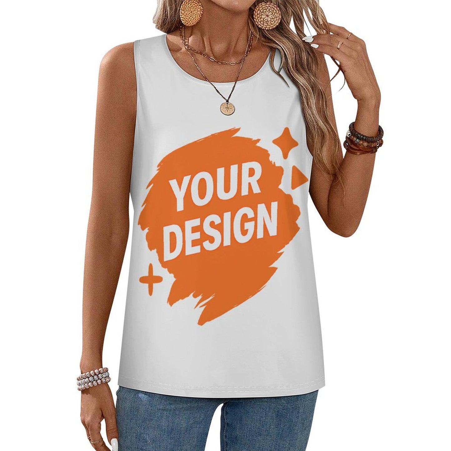 Custom Women's Milk Silk Sports Vest - Design Your Own Graphic!