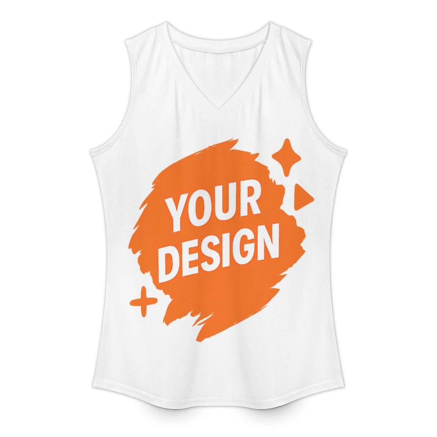Custom V-Neck Ribbed Knit Vest - Design Your Own Graphic!