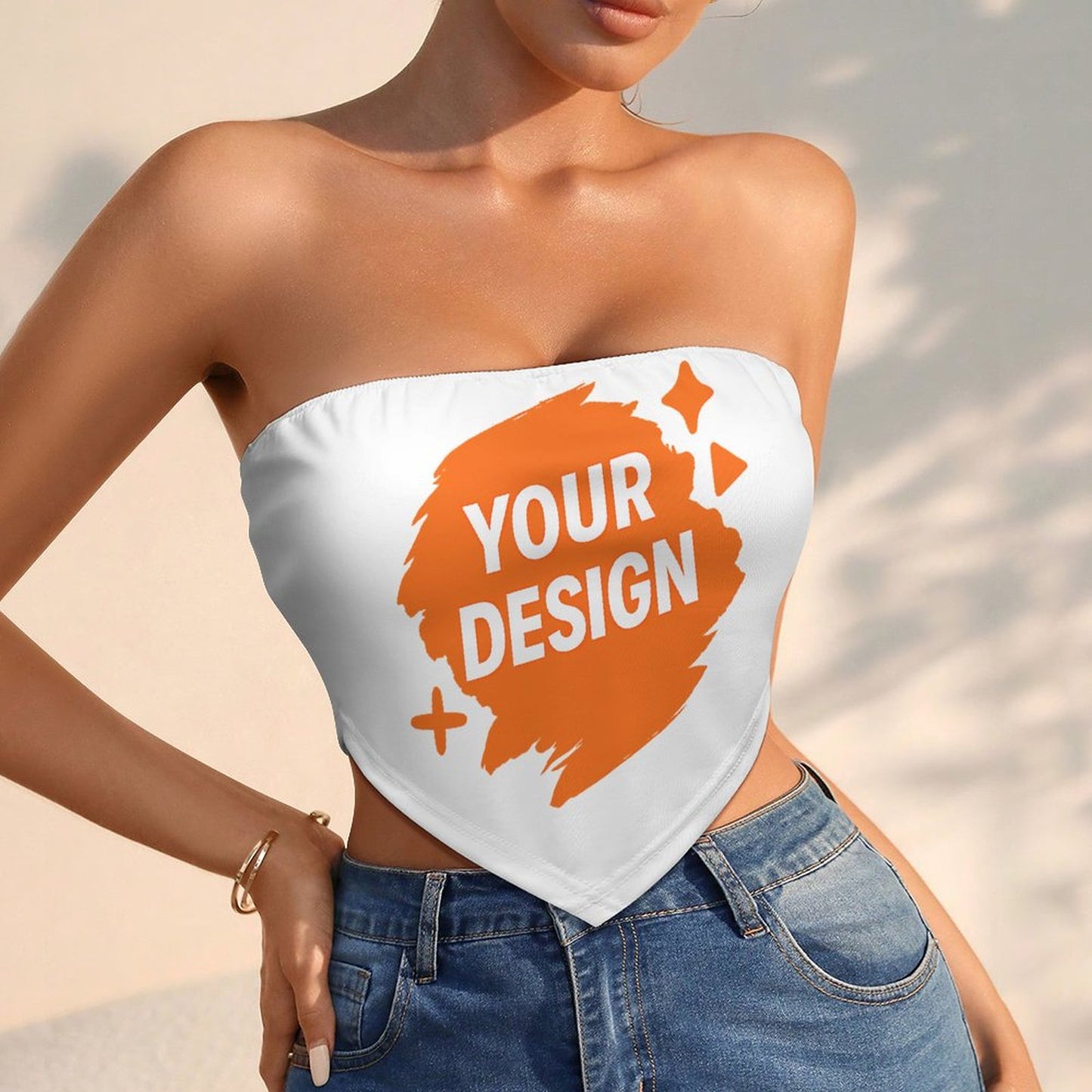 Personalized Custom Strapless Bellyband Top - Add Your Text or Image
