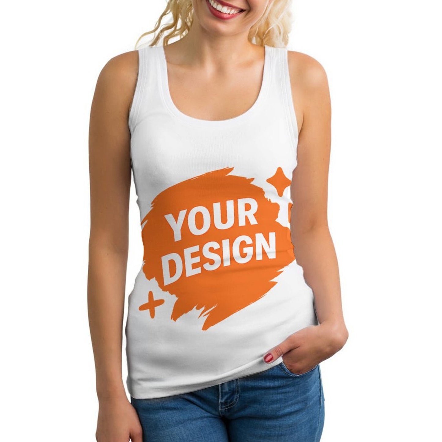 Custom Women's Milk Silk Sports Vest - Design Your Own Graphic!
