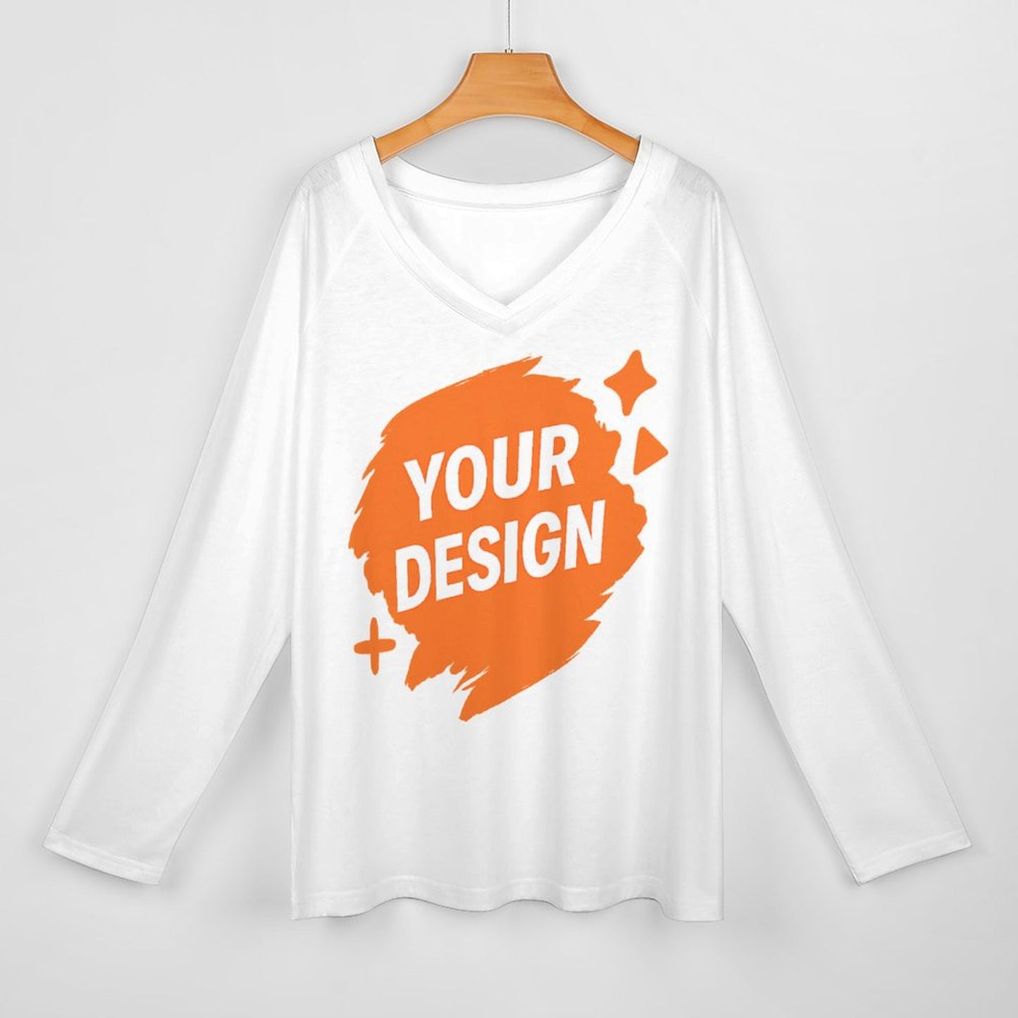 Personalized Women's Loose Fit Long Sleeve Shirt - Comfortable & Trendy