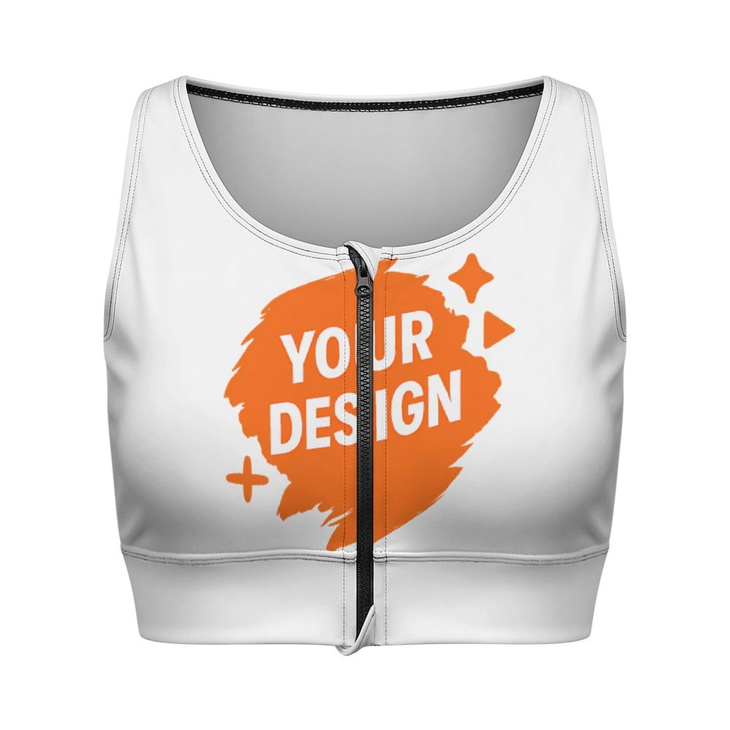 Custom Yoga Zipper Vest with Removable Pads - Design Your Own!
