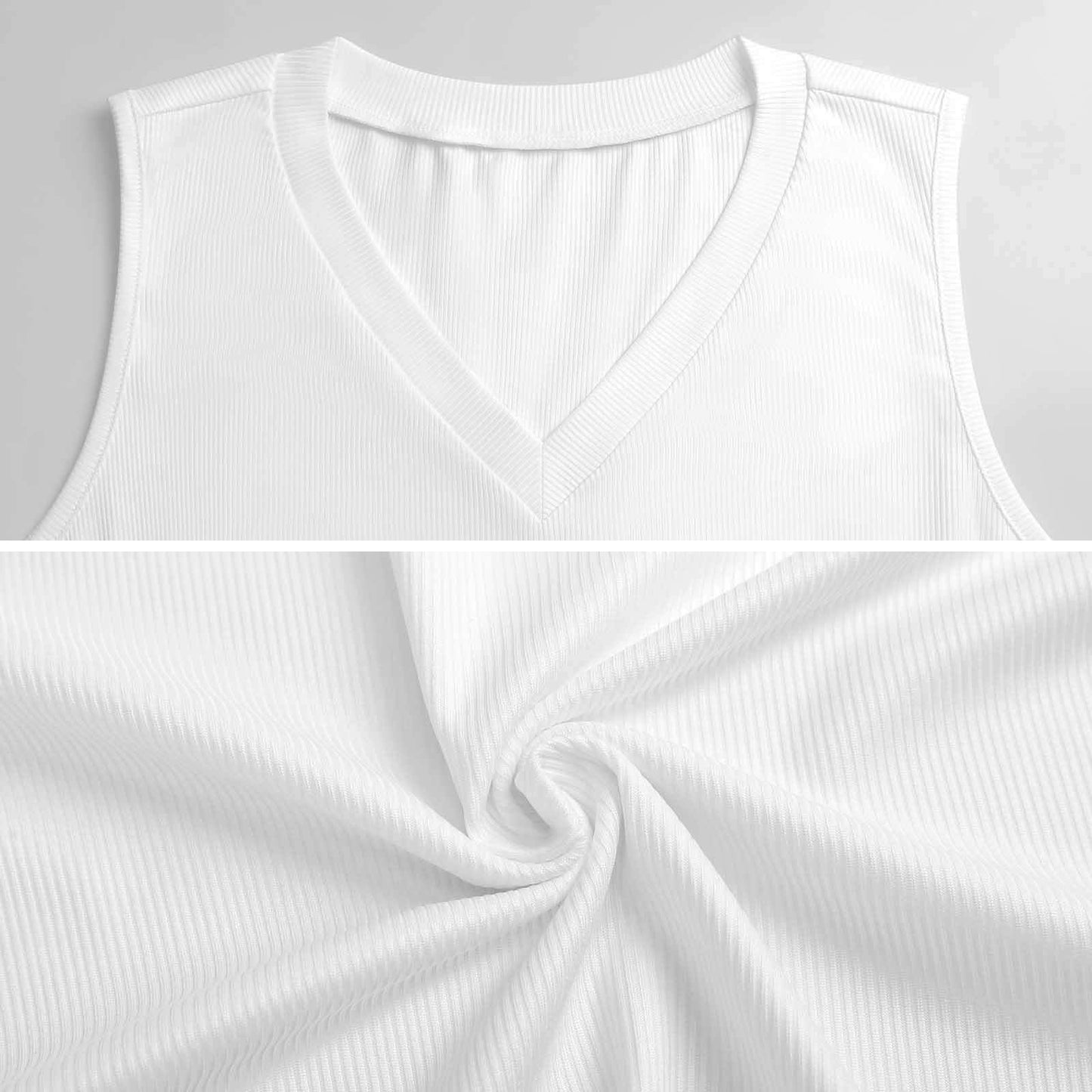 Custom V-Neck Ribbed Knit Vest - Design Your Own Graphic!