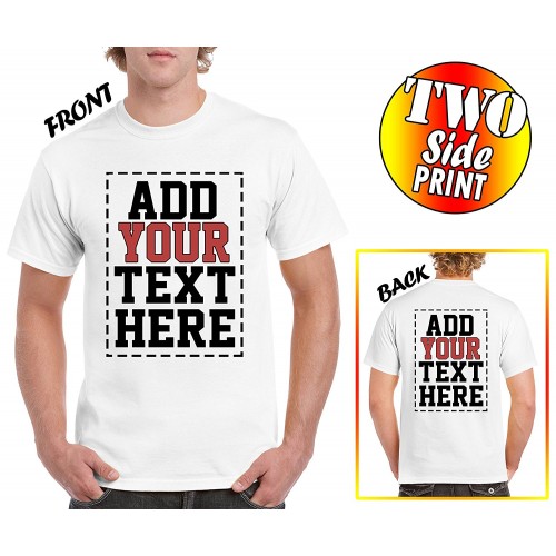 Custom T Shirts for Men/Women Design Your Own Shirt Add Text/Image/Logo  Personalized Cotton Tee Printed Photo Front/Back