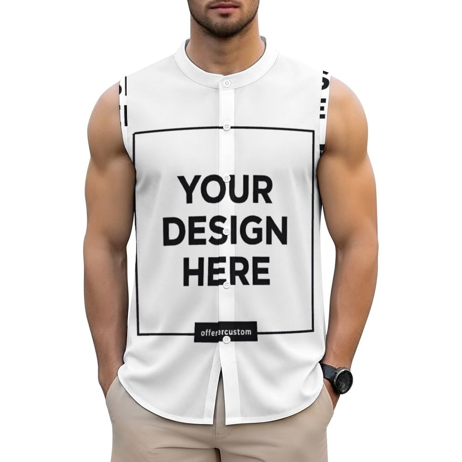 男士个性化设计度假风纽扣衬衫 - Image 7